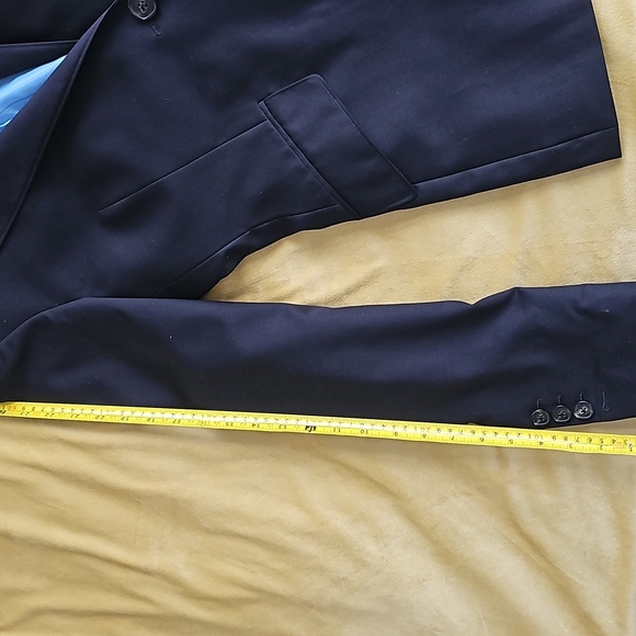 Faconnable Navy Blue Wool Blazer Size 8 - Picture 9 of 11